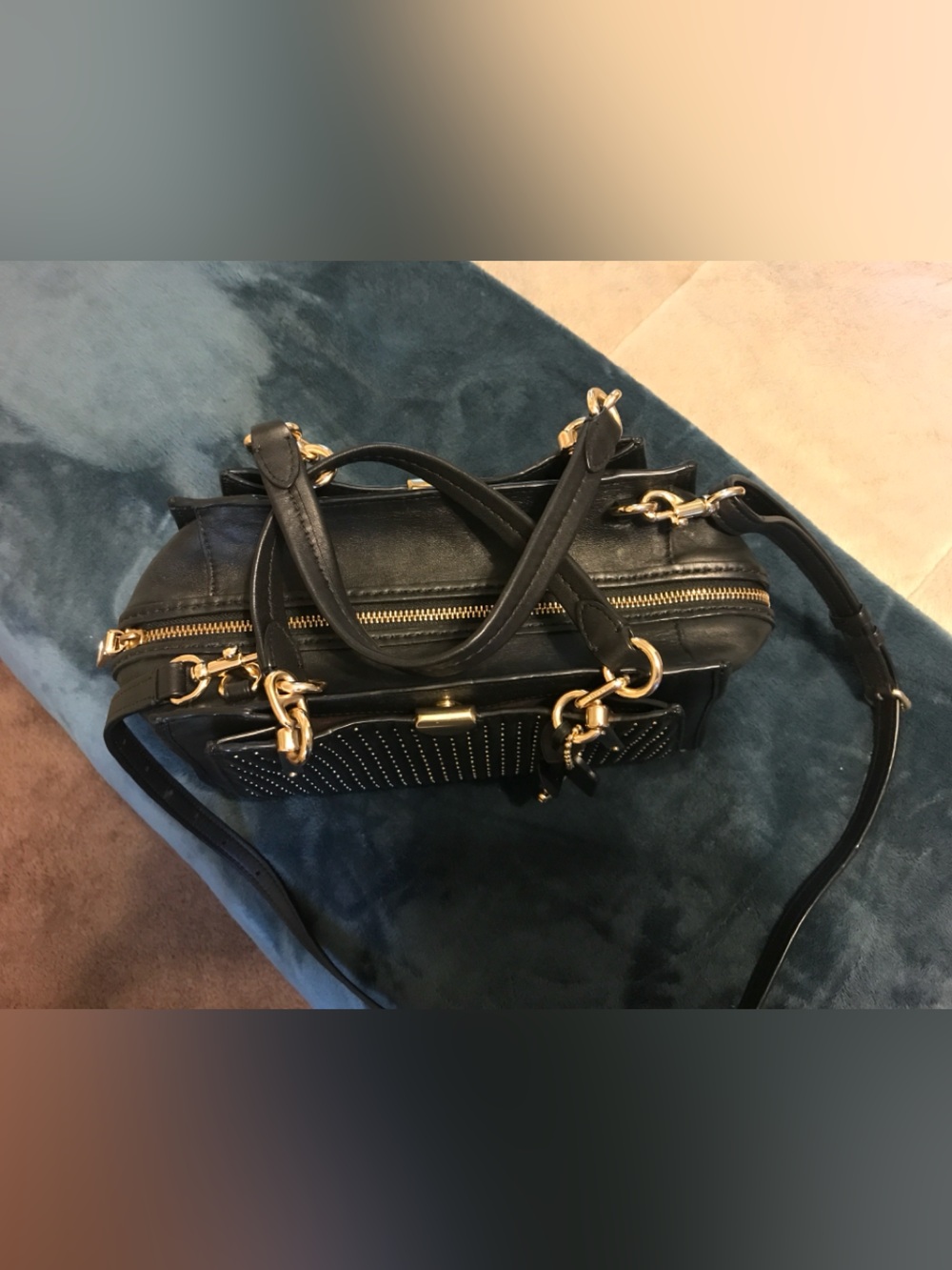 Coach Dreamer 27 Quilted Black Satchel with Gold-Tone Hardware - Picture 4 of 14